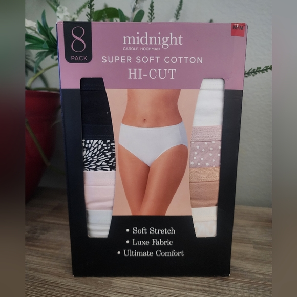 Carole Hochman - 8-Pack Midnight Hi-Cut Super Soft Cotton ALL SIZES - Picture 3 of 6
